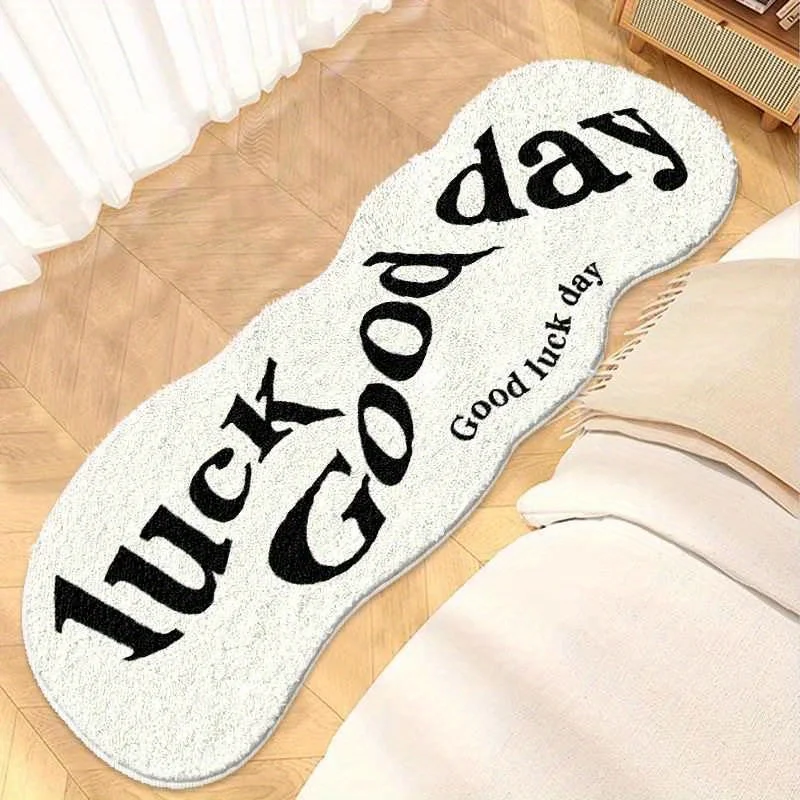 VIKAMA Green Carpet Brings Good Luck To The Day Bedside Floor Mat Soft Non-Slip Doormat Rug For Bedroom Floor Mat Home Decor