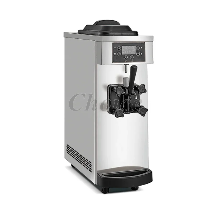 Commercial Ice Cream Maker Vertical Fully Automatic 1100w 8L/H Desktop Sundae Cone Soft Serve Ice Cream Making Machine