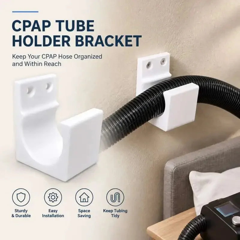CPAP Hose Wall Mount Bracket Tubing Holder Hanger Wall Support Rack Sleep Machine Tube Organizer Anti Tangle Hook