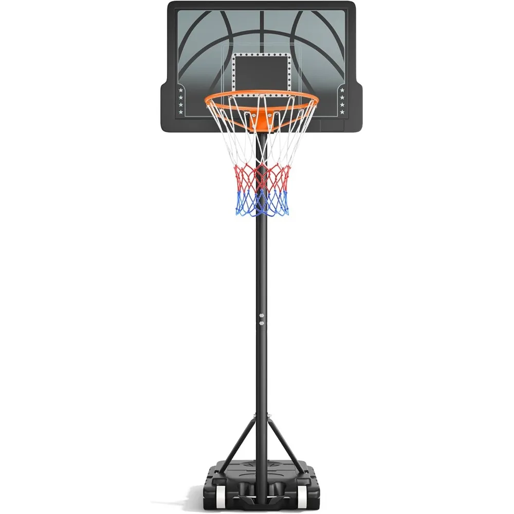 

Kids Basketball Hoop, 3.6-7 FT Height Easy Adjustable, Portable Basketball Hoop Outdoor Indoor,30" Backboard