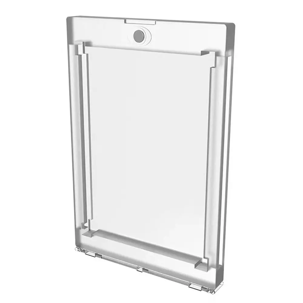 

Новые акриловые держатели для карт, прозрачные магнитные футляры для коллекционных карт 35PT, коробка для хранения и демонстрации карт