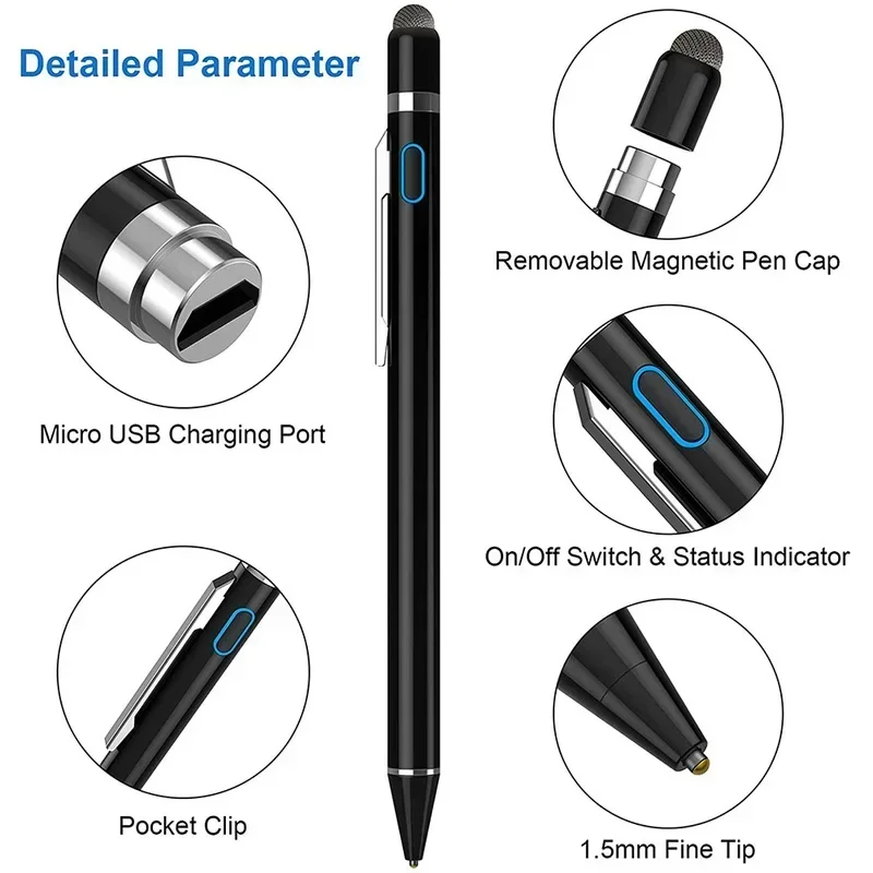 

YPUniversal Stylus Pen 2 in 1 for IOS Android Apple Pencil IPad Air Pro Pen Writting Touch Pen Suitable for Huawei Xiaomi IPhone