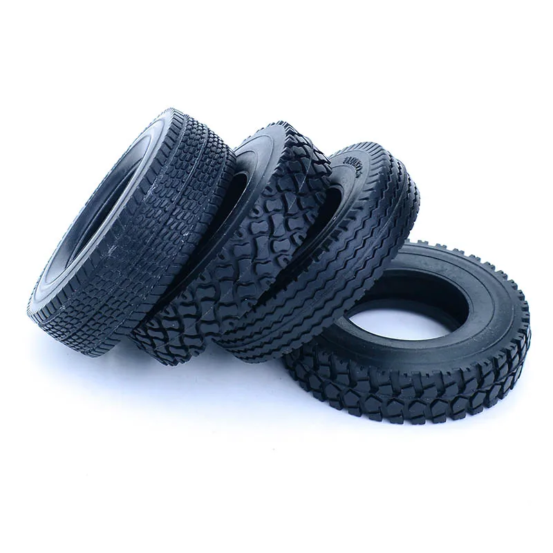 2pcs RC Dump Truck Simulation Rubber Tires Tyre for 1/14 Tamiya SCANIA 770S R620 VOLVO BENZ Arocs MAN TGX LESU Car Accessories