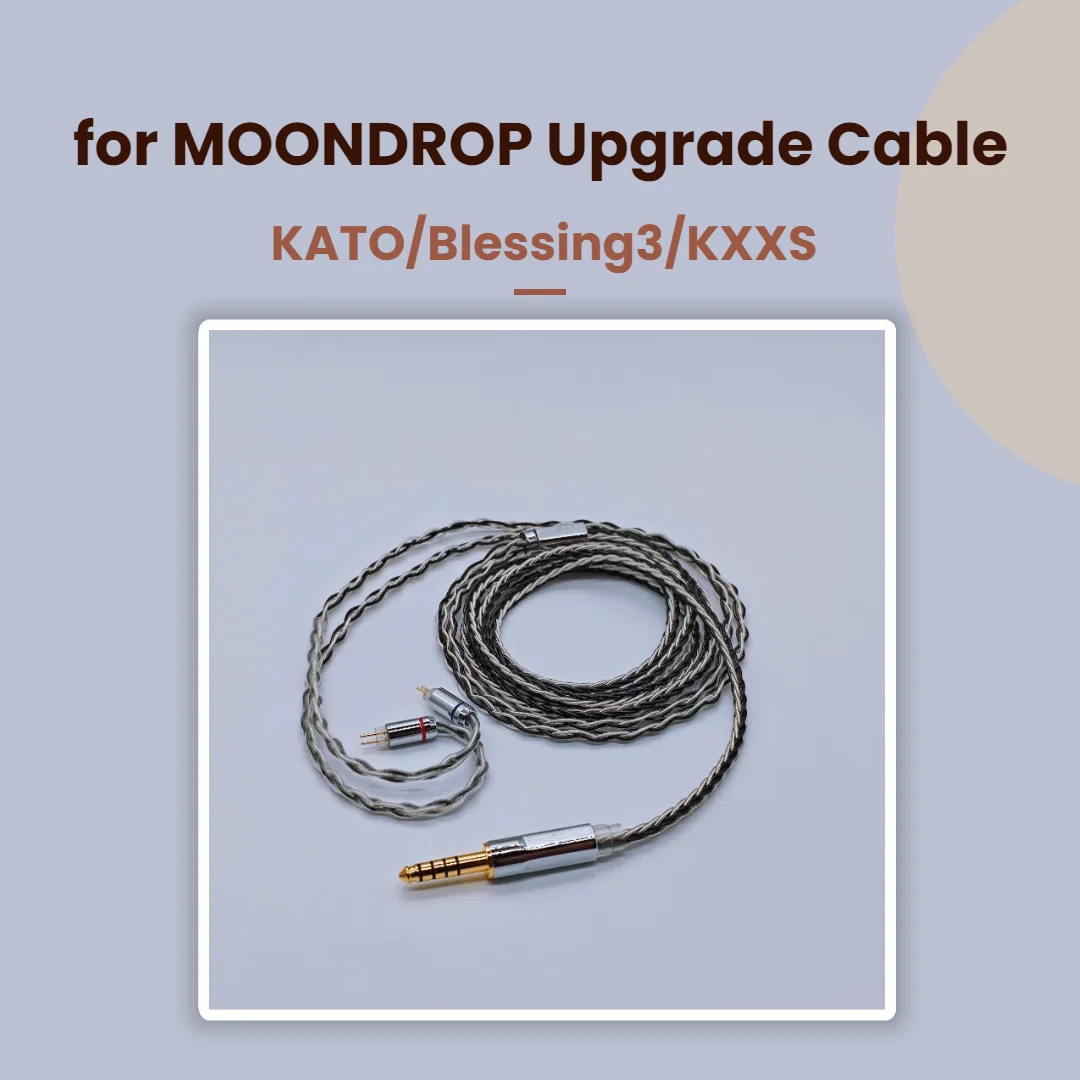 

for MoonDrop Headsets Cable 8 Core OCC Plated Upgrade Cable 3.5mm/0.78mm Earphones Wire For KATO, Starfield 2, Blessing 3