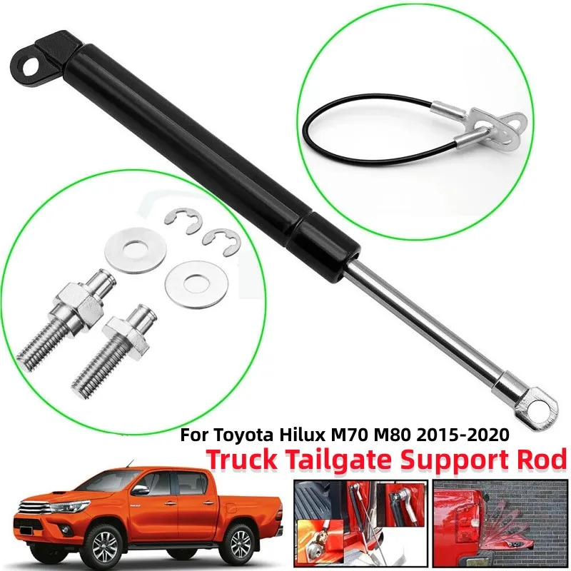 Truck Tailgate Assist Shock Struts Lift Support Truck Tail Gate Damping Rod for Toyota Hilux M70 M80 2015-2020