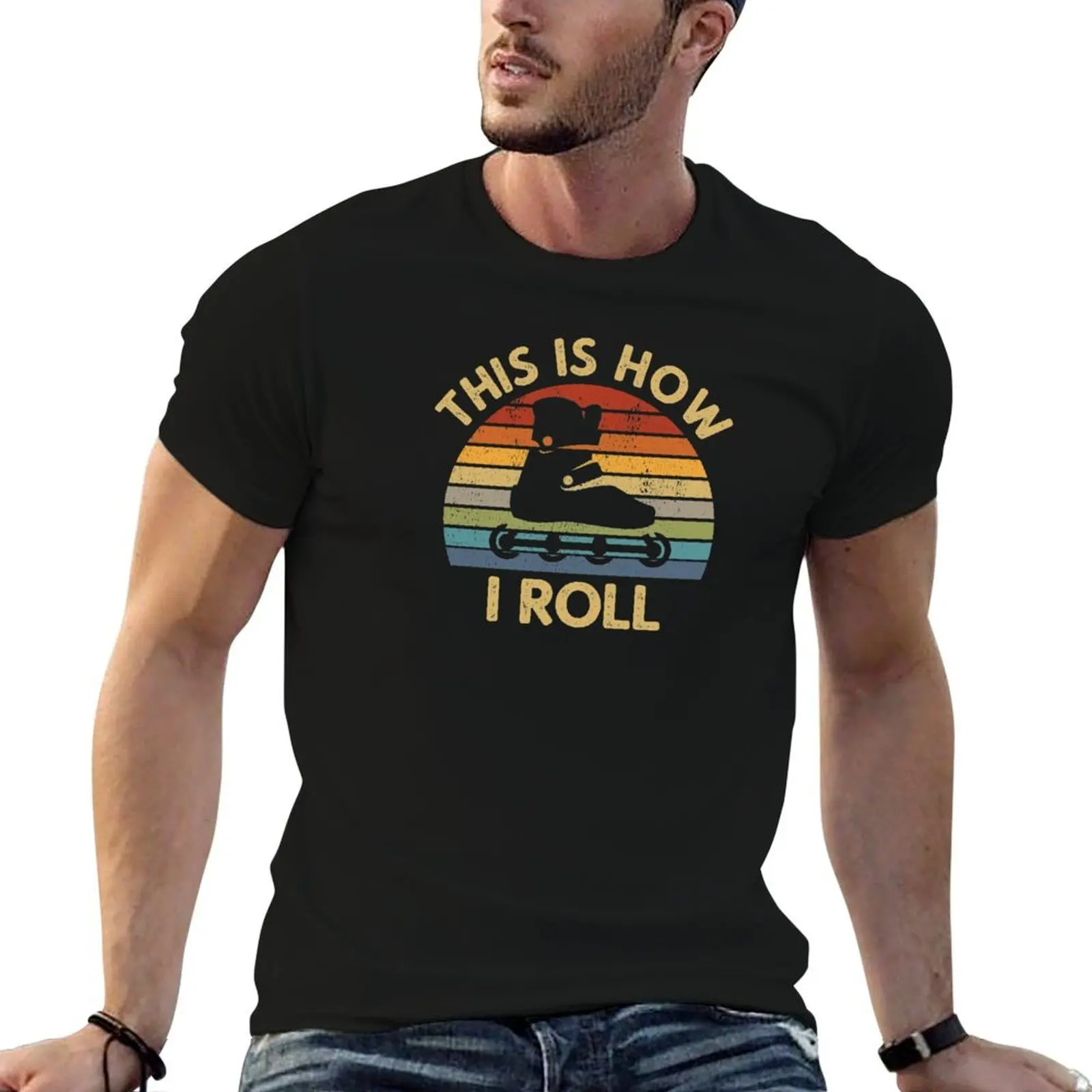 

Skating Inline How shirts I Saying T-Shirt Roller t Skates Roll Retro This 100% Is cotton Gift Rollerblading -