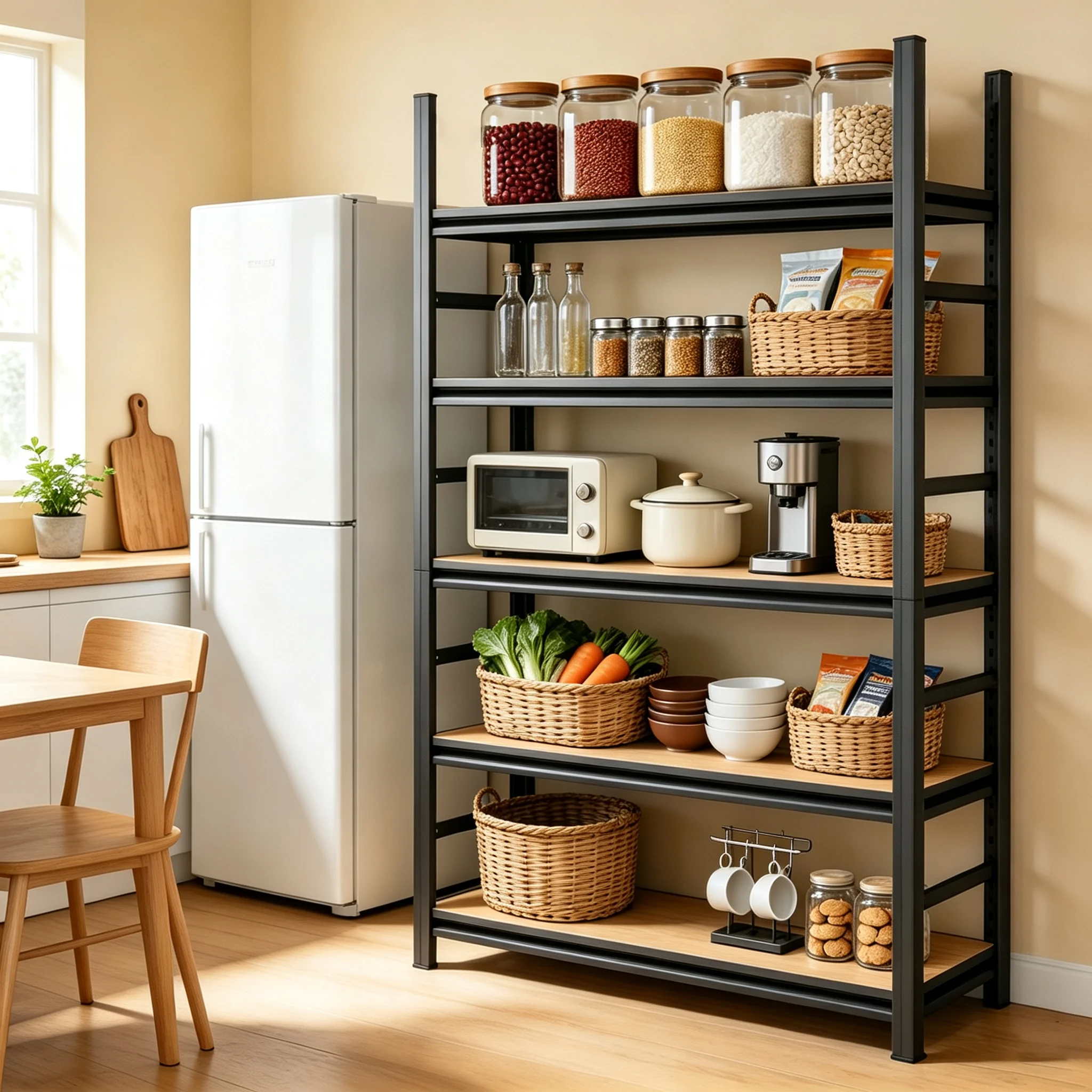 Kitchen Appliances Warehouse - 5‑Tier Storage Shelf Storage Shelves Heavy