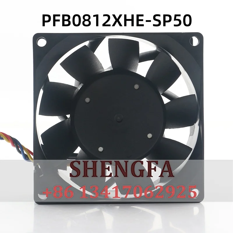 Cooling Fan Delta 24V 48V DC 12V 1.86A AC EC 8038 8CM 80X80X38MM 4-wire High air Volume Pressurized Ball Bearing PFC0812DE-7F43
