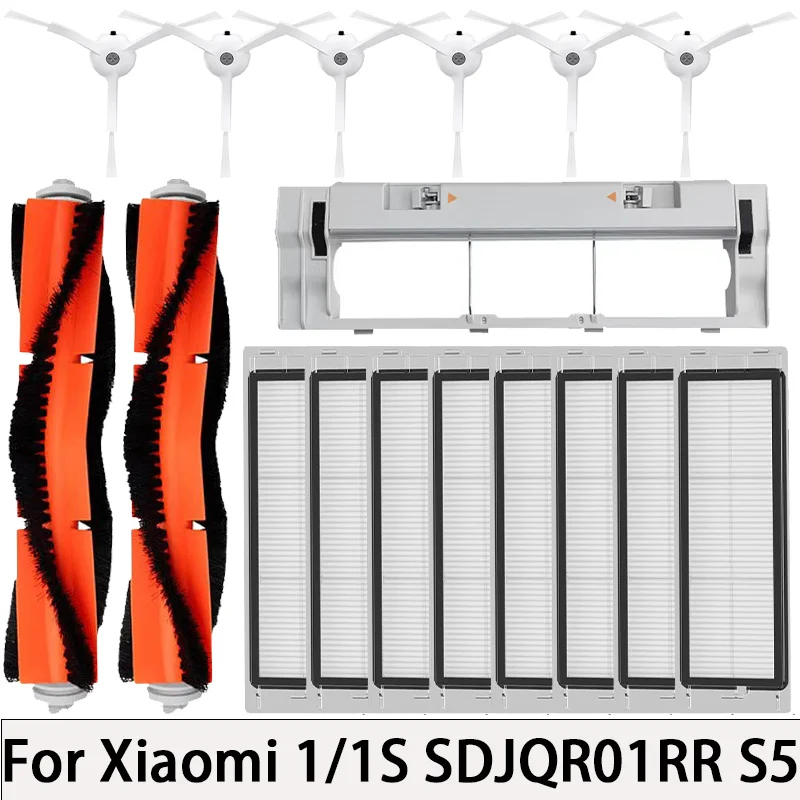 For Xiaomi Mi Robot 1 / 1S SDJQR01RR SDJQR02RR SDJQR03RR Roborock E3, S4, S4 Max, S5 Main Side Brush Hepa Filter Spare Parts