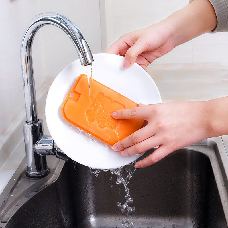 Wood Pulp Sponge Absorbent Dishwashing Sponge Soft Kitchen Cleaning Sponge Household Washing Tool Household Kitchen Gadget