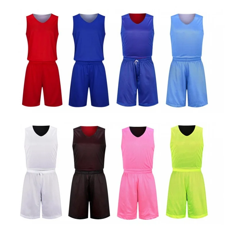 

Double-sided Wear Basketball Jersey Suit Men's American Style Quick-dry Training Competition Wear Women's Team Uniform For Kids