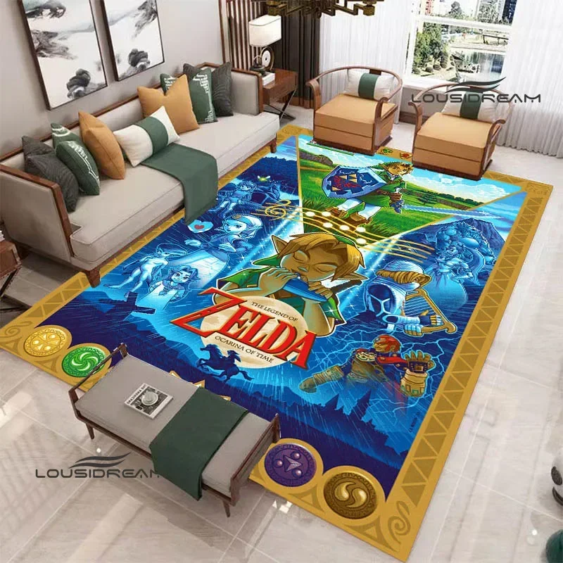 

Classic game Z-Zelda Cartoon carpet Non -slip carpet rugs for bedroom area rug room decor Yoga mat Door pad birthday gift