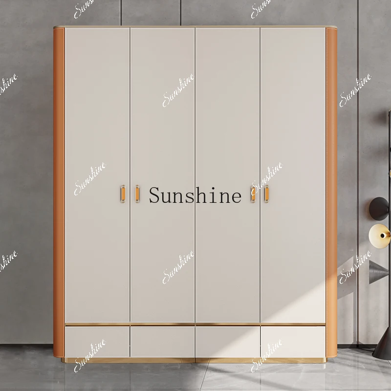 Light Luxury Saddle Leather Modern Home Bedroom Multifunctional Locker  FT