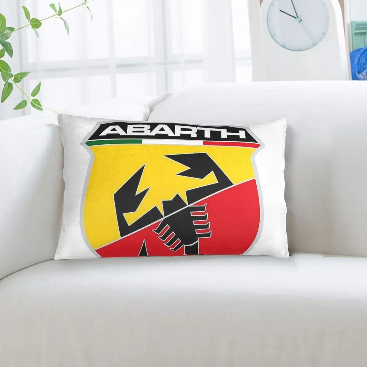 Adesivo Scorpione Abarth, capa de almofada retangular com estampa, capa decorativa para quarto, cama, conforto doméstico, almofada decorativa