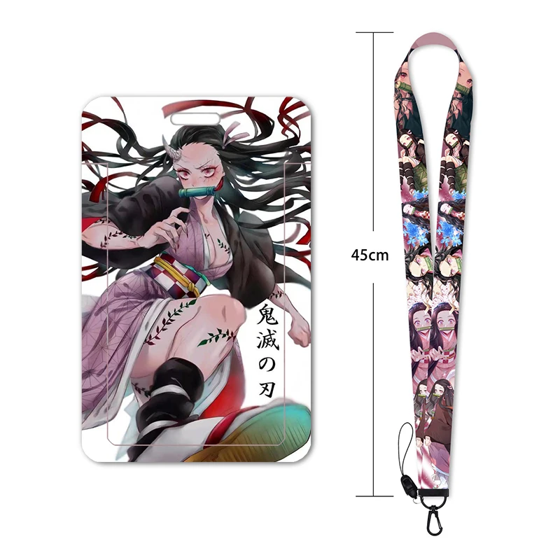 New Anime Demon Slayer Lanyards for Key Neck Strap For Card Badge Gym Key Chain Lanyard Key Holder DIY Hang Rope Keychain