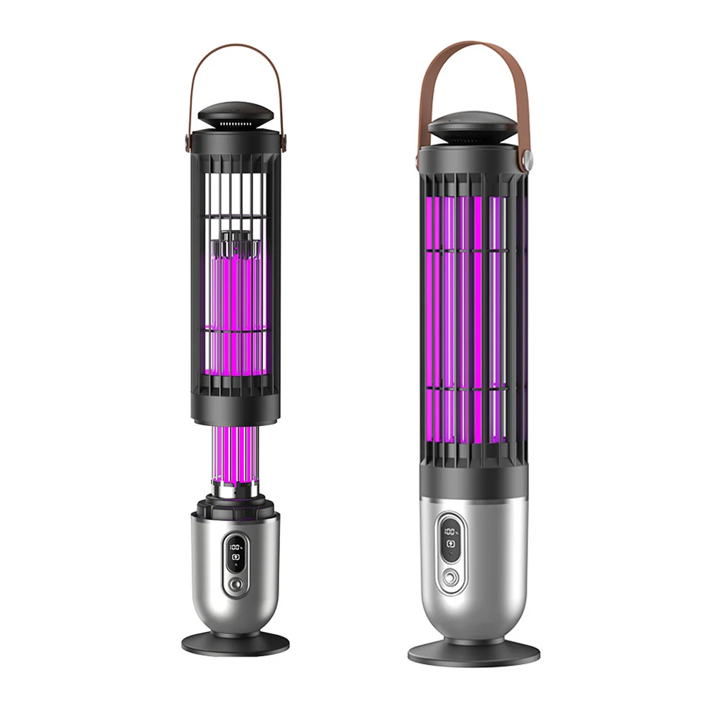 

Household Mosquito Racket Light-Controlled Mosquito Repellent Lamp 4 Modes Wall-Mounted Bug Zapper for Home Bedroom Living Room