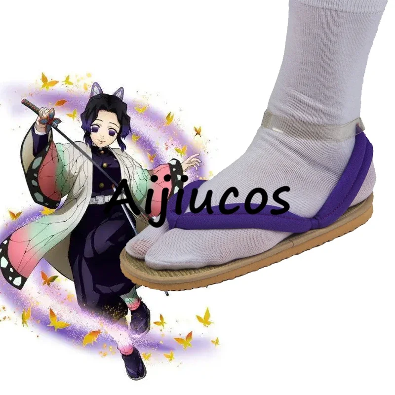 Anime Demon Slayer Kamado Nezuko Tanjirou Kochou Shinobu Zenitsu Cosplay Shoes Halloween Party Sandals Slippers For Unisex - view 4