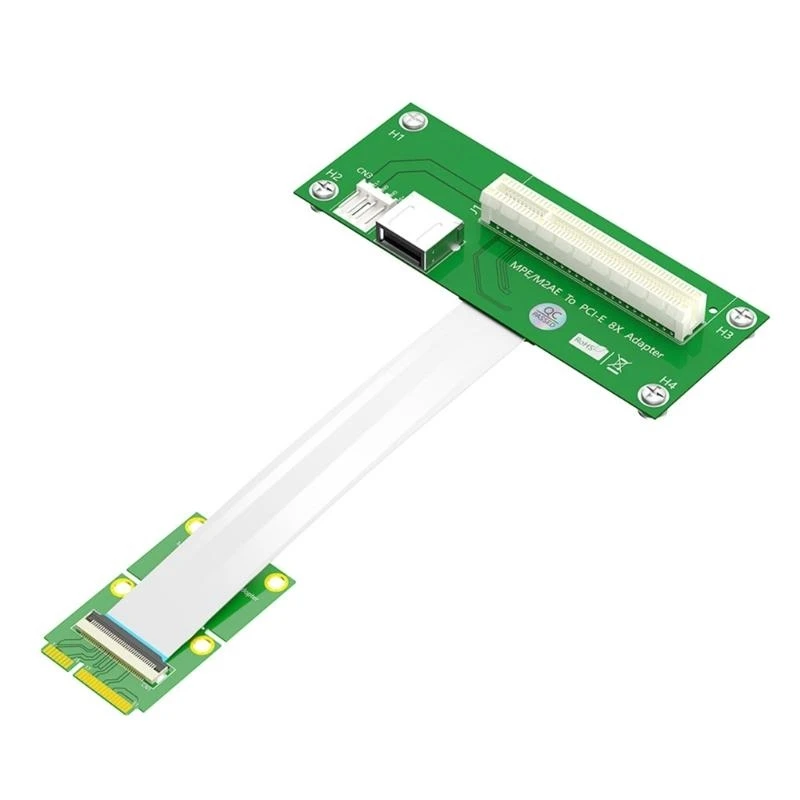 Add On Cards Mini PCIe To PCI-E 8X Adapter Cable Mini PCI Express to PCI-E Riser 4Pin Power Connector for Extender