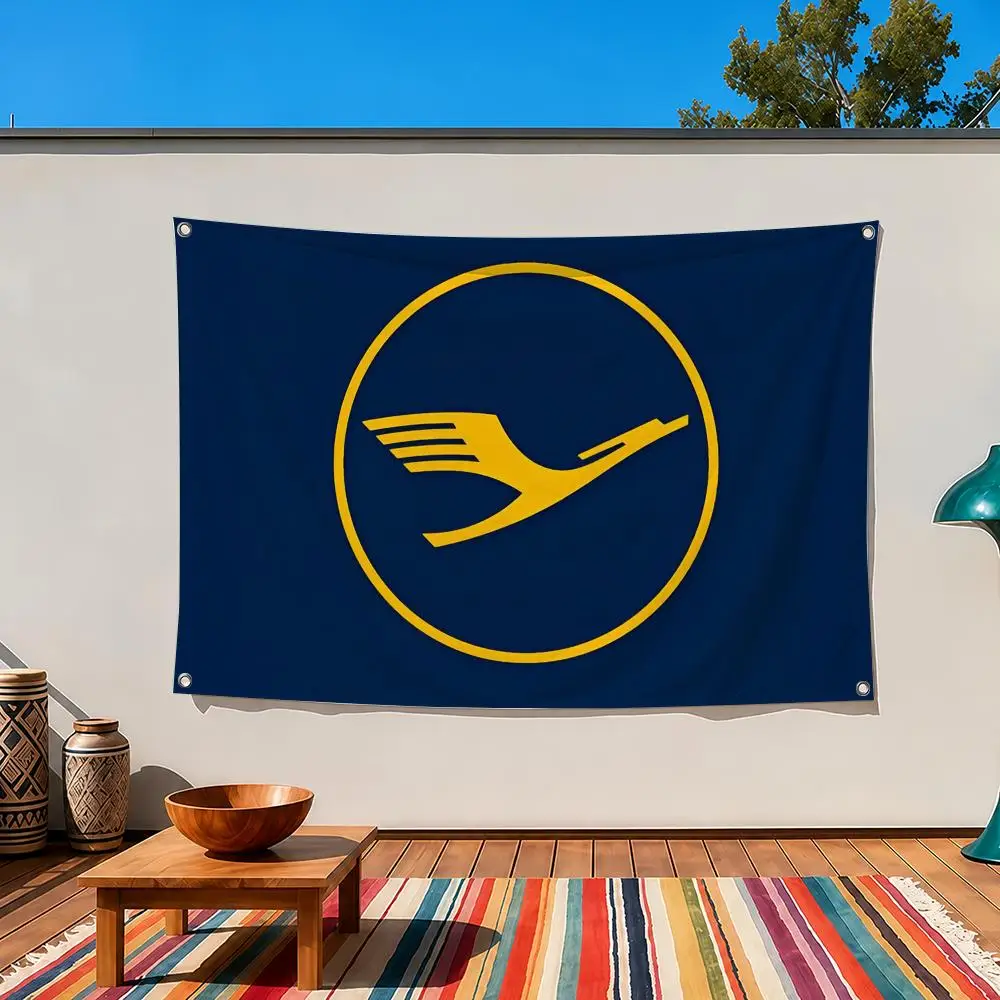 Deutsche Lufthansa German Airlines Flags Indoor Outdoor Wall Hanging Suitable For Living Room Bedroom And Camping Decorations