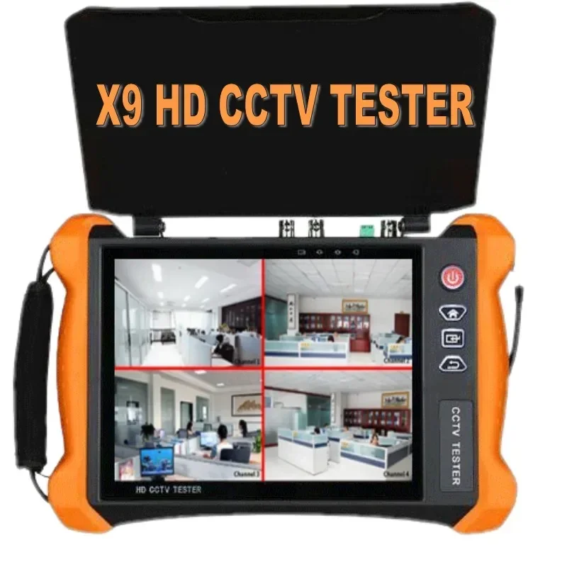 IP CCTV Tester MonitorMulti-functional X9series 8 Inch H.265 4K HD CVBS AHD CVI TVI SDI Camera 8MP MultimeterOptical fiber WIFI