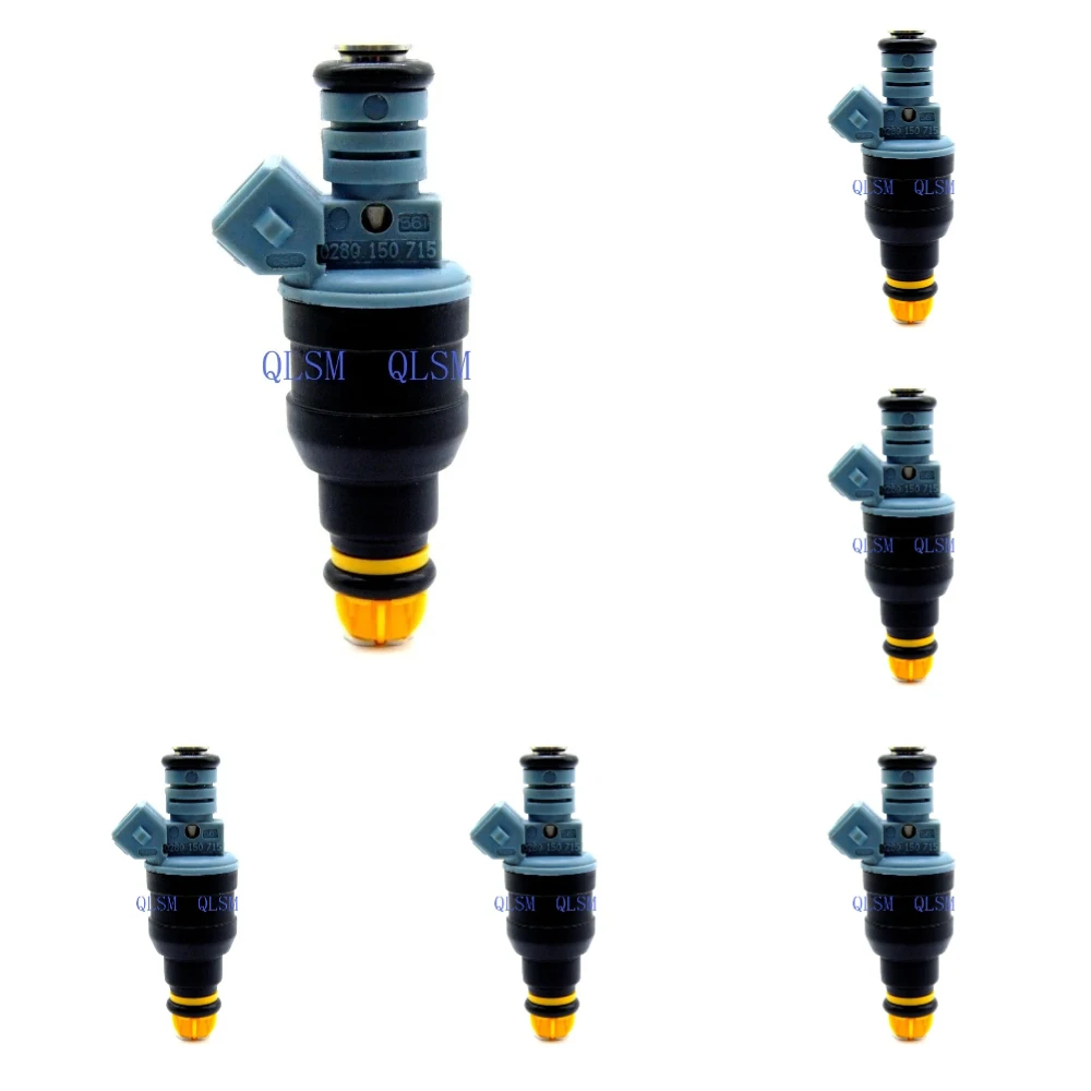 

6PCS FUEL INJECTORS X6 SET FOR BMW E30 3 SERIES 325i 86-92 M20B25 2.5 L6 0280150715