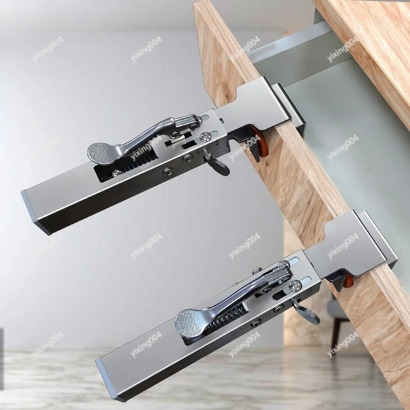 Press Type Quick Drawer Clamp, Adjustable Telescopic Fixing Clip, Installation Tool