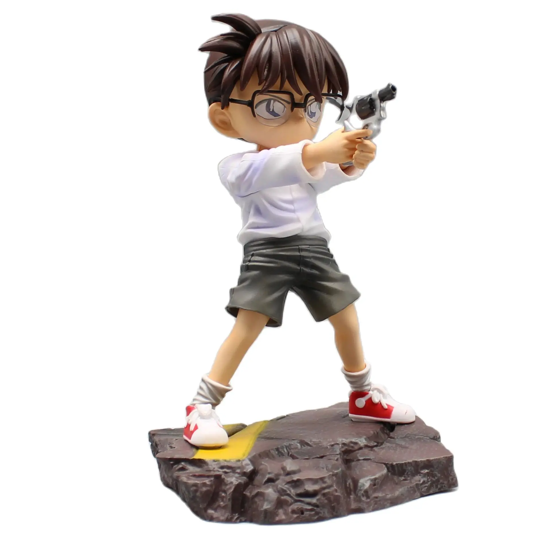 Detective Conan Edogawa figura de animación, estuche cerrado, juego de dibujos animados, modelo de Anime, Kit de garaje Ornamental, adornos de decoración, 19cm