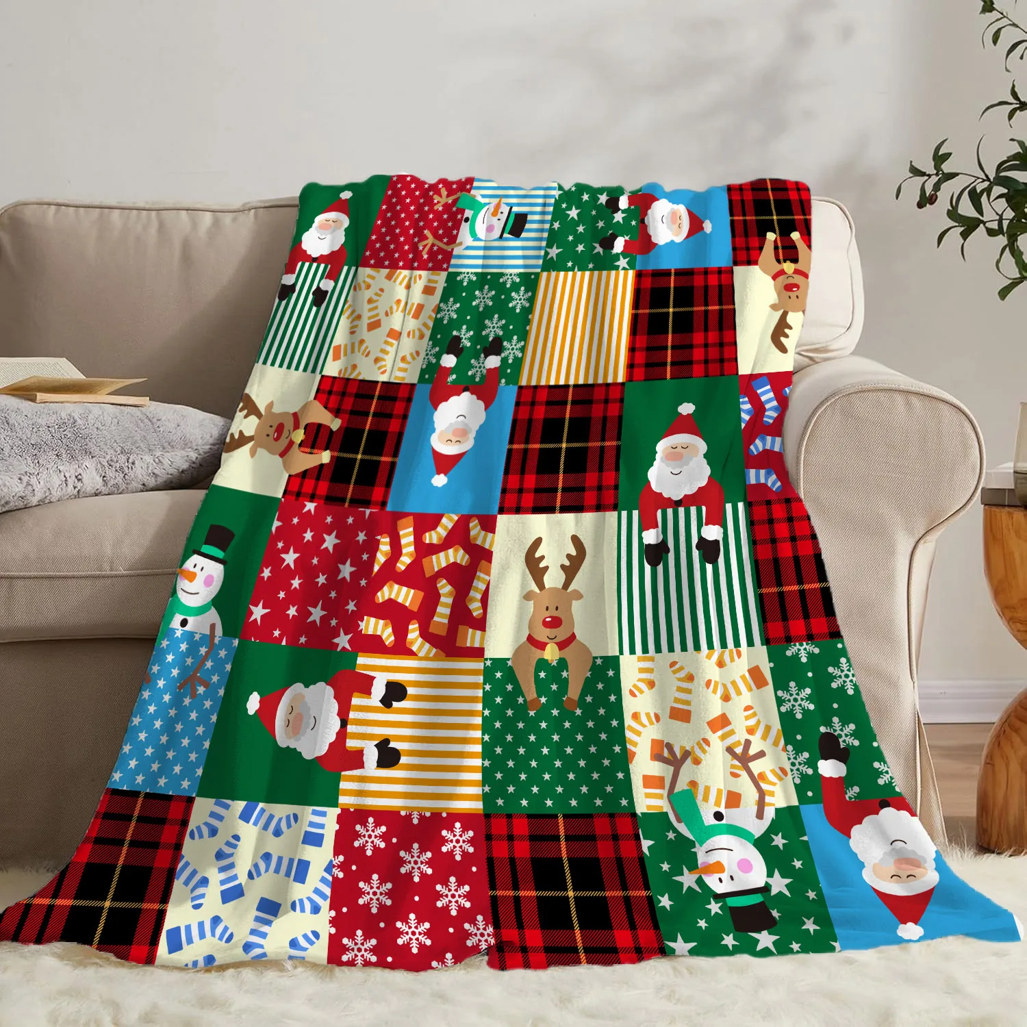 Weihnachten Kreative Überwurfdecke Flanell Druck Decke Super Weiche Gemütliche Sofa Nickerchen Decke Home Decke Perfektes Zuhause Geschenk für Sie