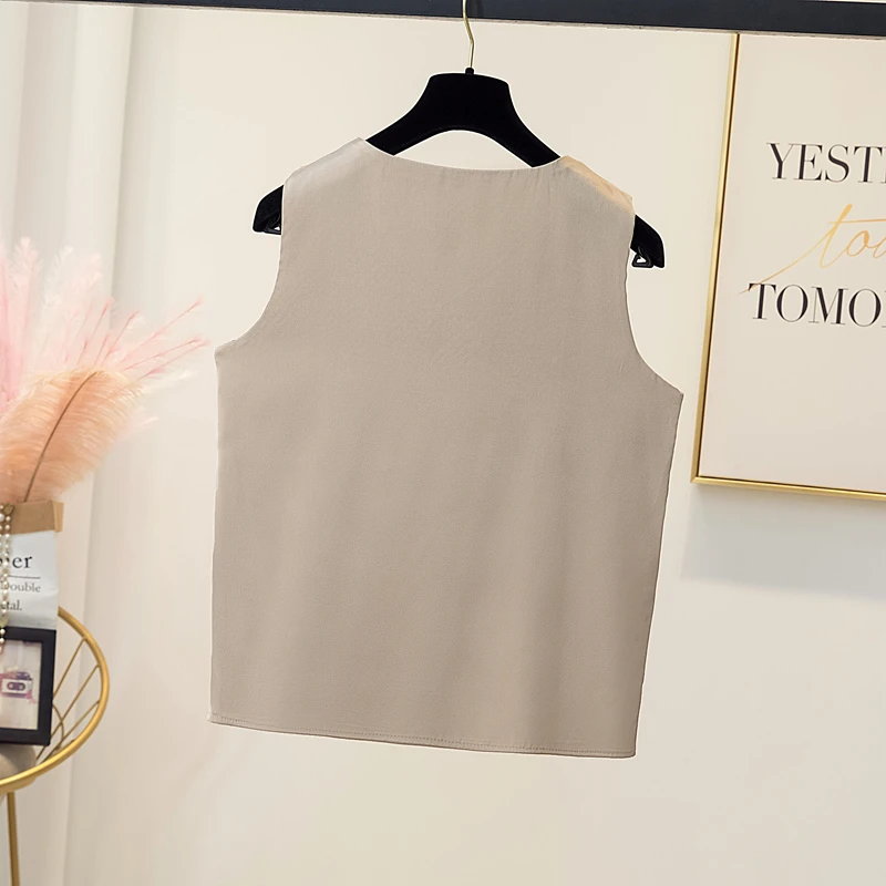 New 2024 summer Women's satin camisole top for summer wear loose and slim top