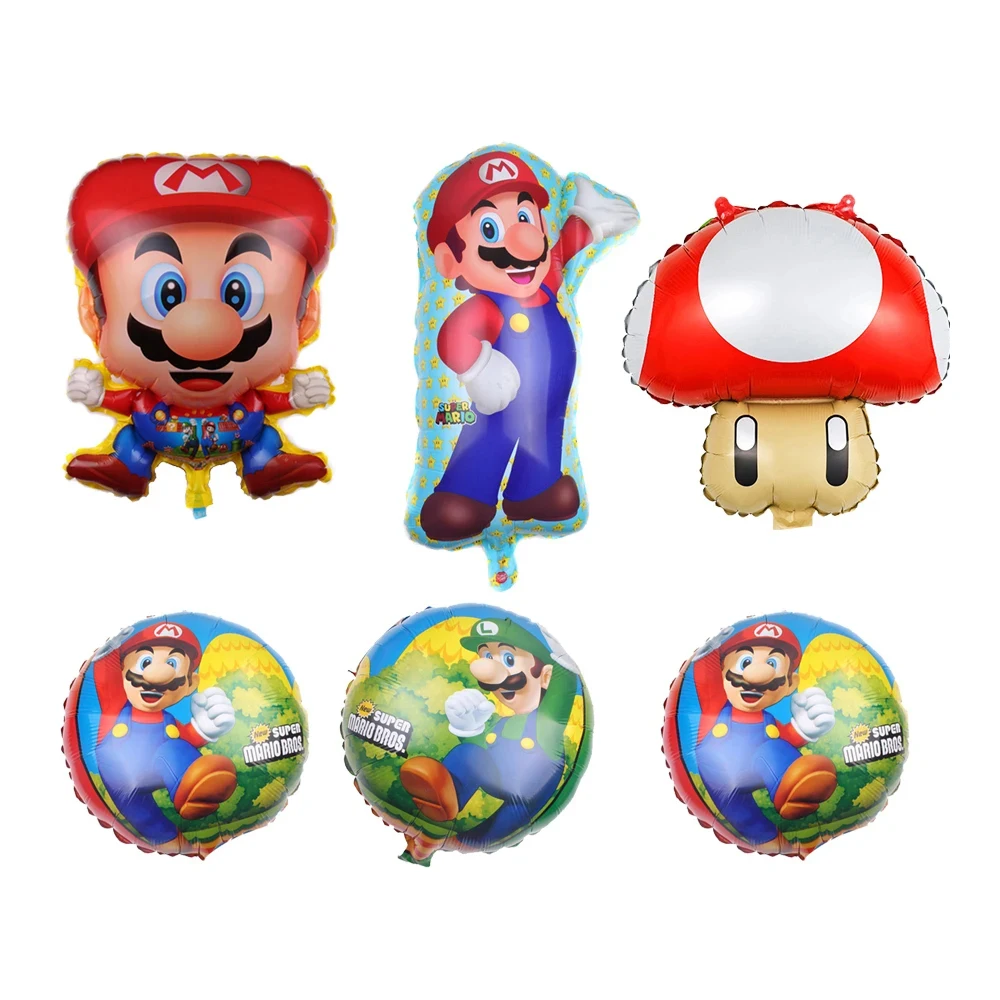 Mario Balloons Mario themed party decorated balloons Party Supplies Boys Girls DIY Aluminium Film Party Decoration Family Gift images - 6