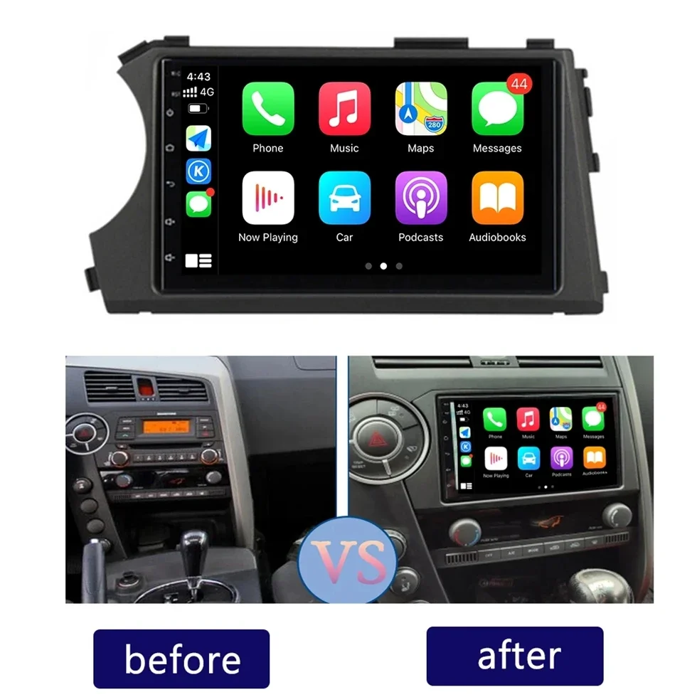 4G+64G Android 14 For Ssangyong Kyron Actyon 2005 2006 2007 2008 2009 2010-2013 Car Radio Carplay GPS 4G BT Multimedia Player