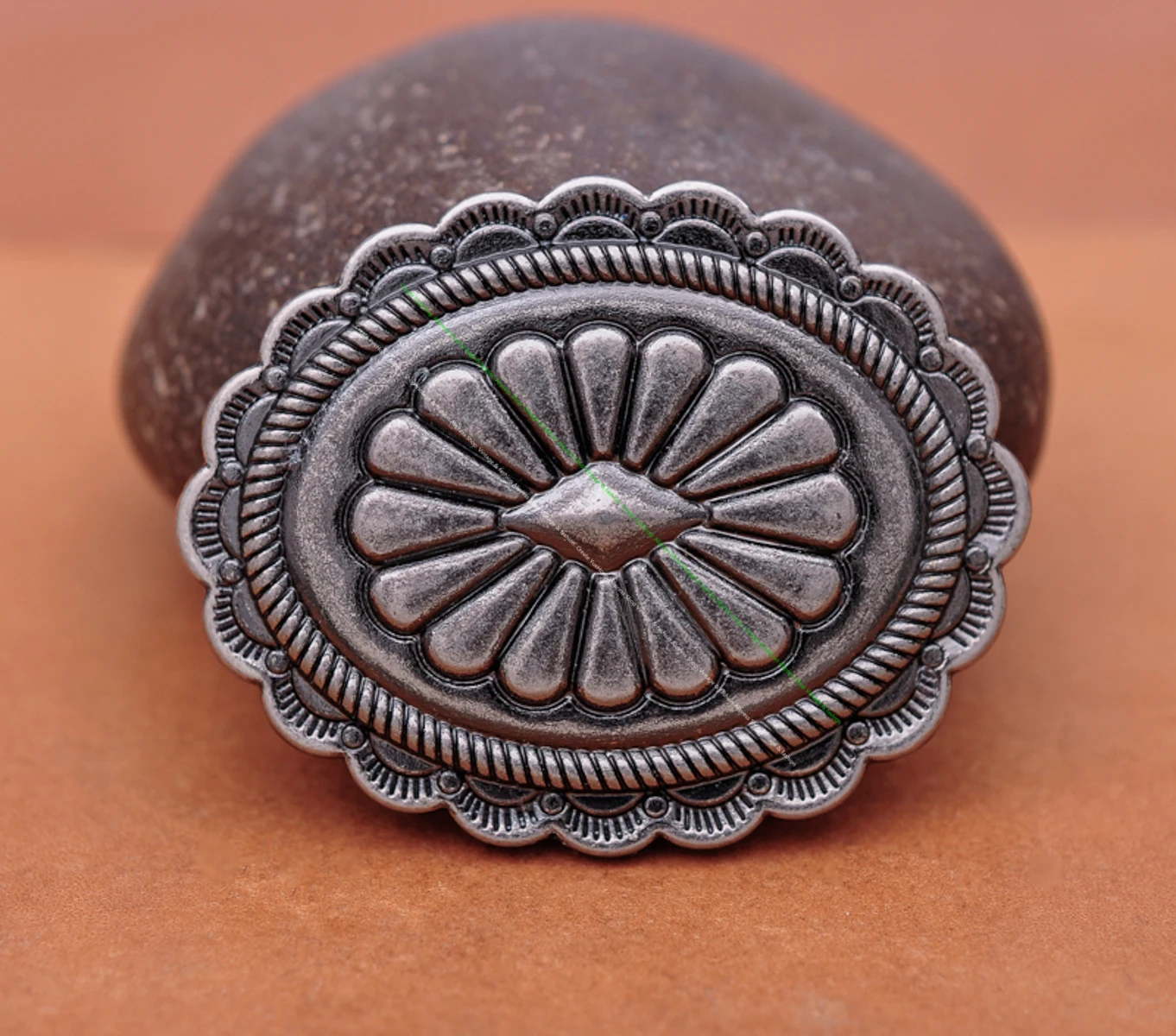 48*38MM 10X HEAVEY ANTIQUE WESTERN SOUTHEAST TRADITIONAL FLOWER ARTS STAMPED SADDLES CONCHOS SCREW BACK FOR LEATHER CRAFT BELT