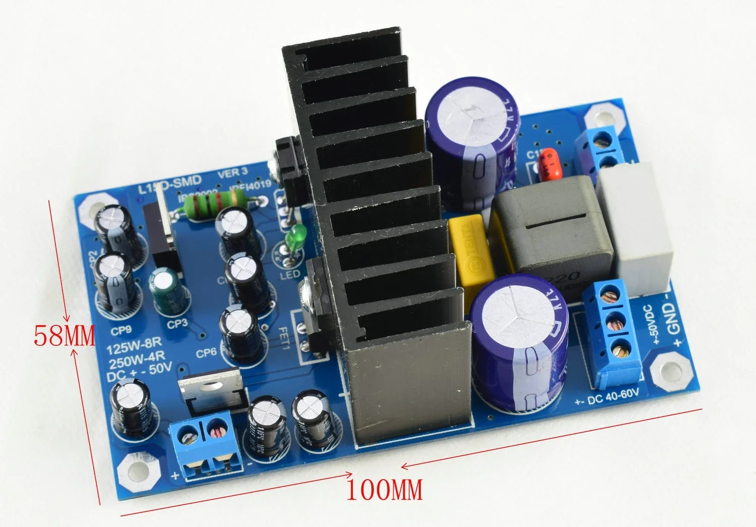 1PCS L15DSMD IRS2092S Class D High Power 250W Mono Channel Amplifier Board Assembled Module NEW