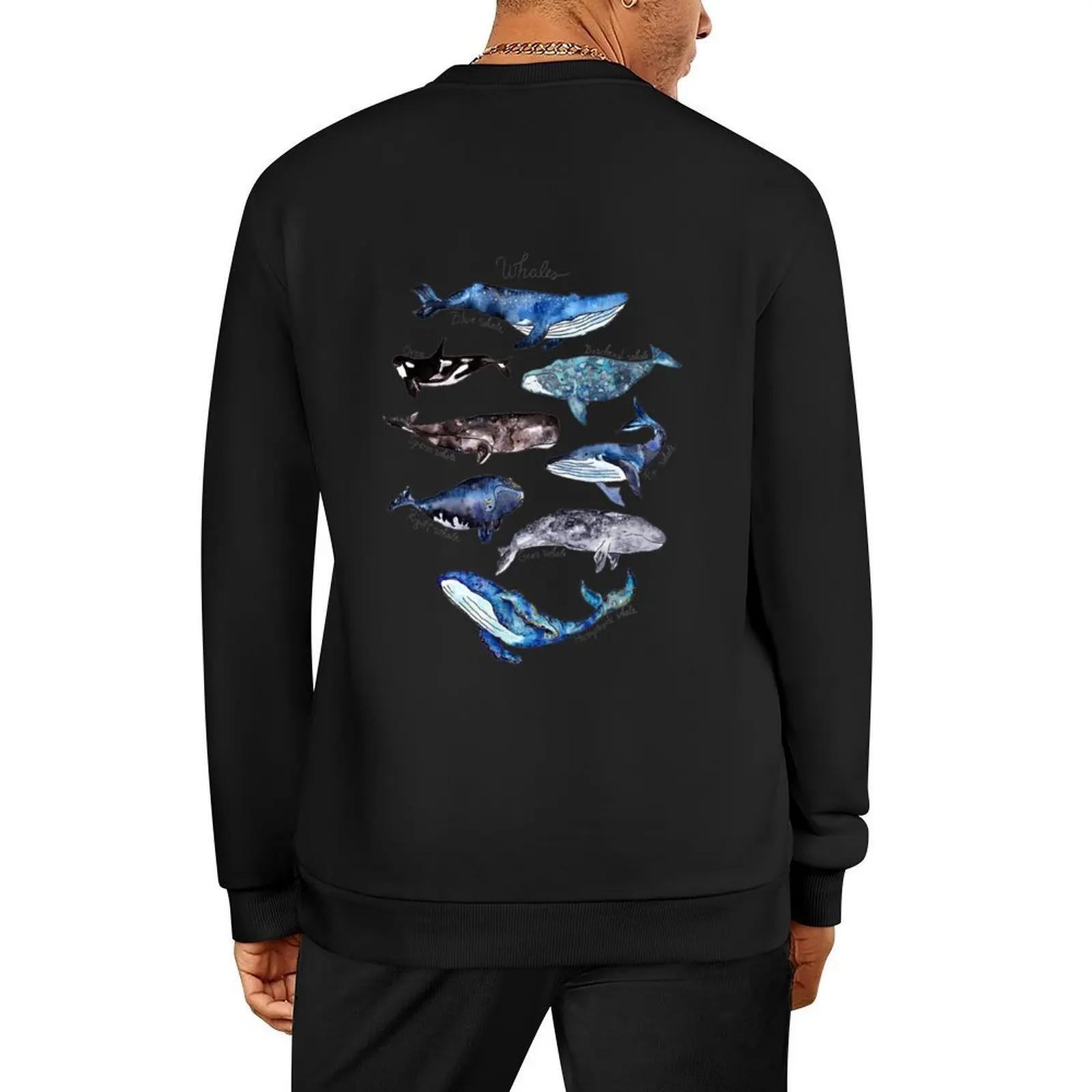 

Whales Pullover male clothes fashion men korean style clothes tracksuit men sweatshirt