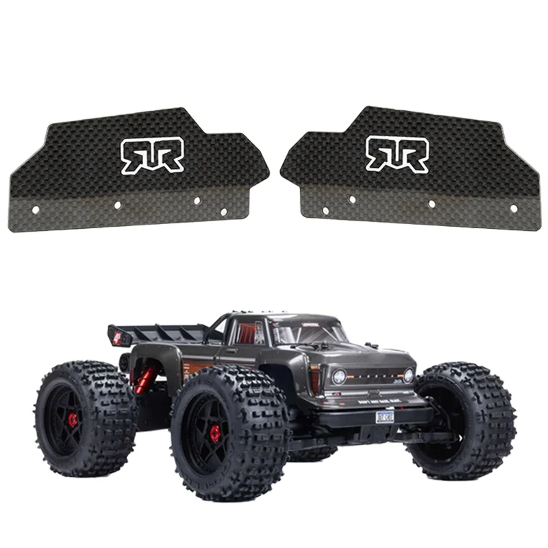 Carbon Fiber Mud Guards Rear A-Arms for 1/10 RC Car ARRMA KRATON OUTCAST NOTORIOUS 4S RC Track Car