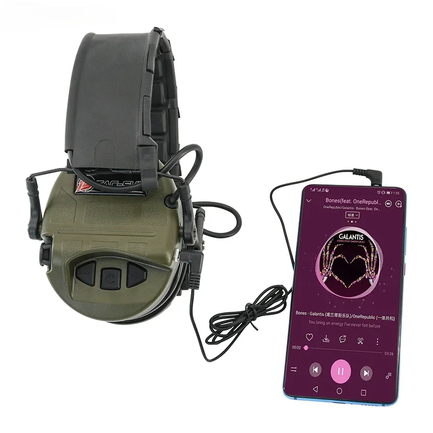 NEW SORDINULTRA IPSC Headset, Silicone Ear Cushions, Compatible with Outdoor Sports Noise-Canceling Tactical Headphones