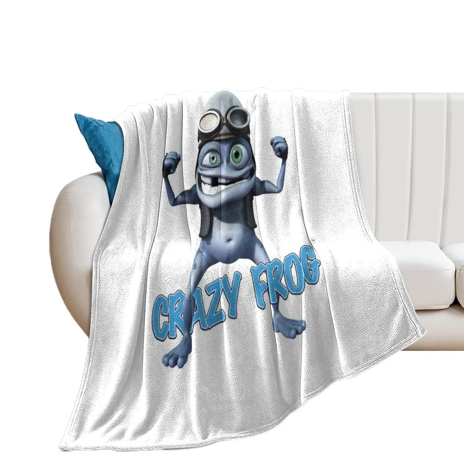 Crazy Frog is on the Loose! Throw Blanket Kid'S Baby Stuffeds Decorative Sofa Blankets