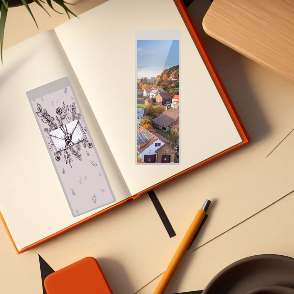 

15Pcs Clear PVC Bookmark Protectors for Artwork Photos DIY Crafting Storage Display Sleeve Holders Clear PVC Craft Bookmarks