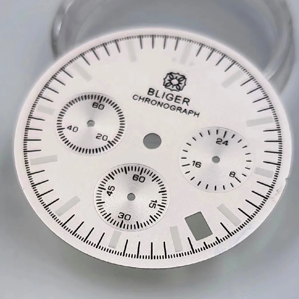31.5mm Luminous Three-Eye Multifunction Dial For Japanese Vk63 Quartz Movement