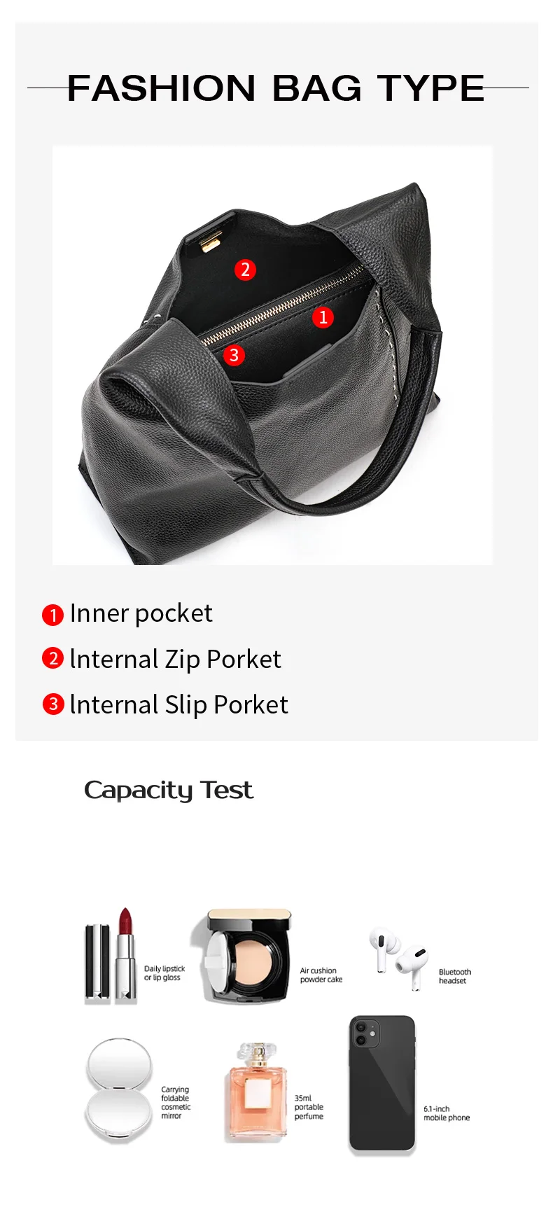 2026 Neuerscheinung Echte Leder-Damenhandtasche, Hochwertiges Nischendesign Weiche Leder-Schultertasche, Modische Vielseitige Unterarmtasche – Detail 6