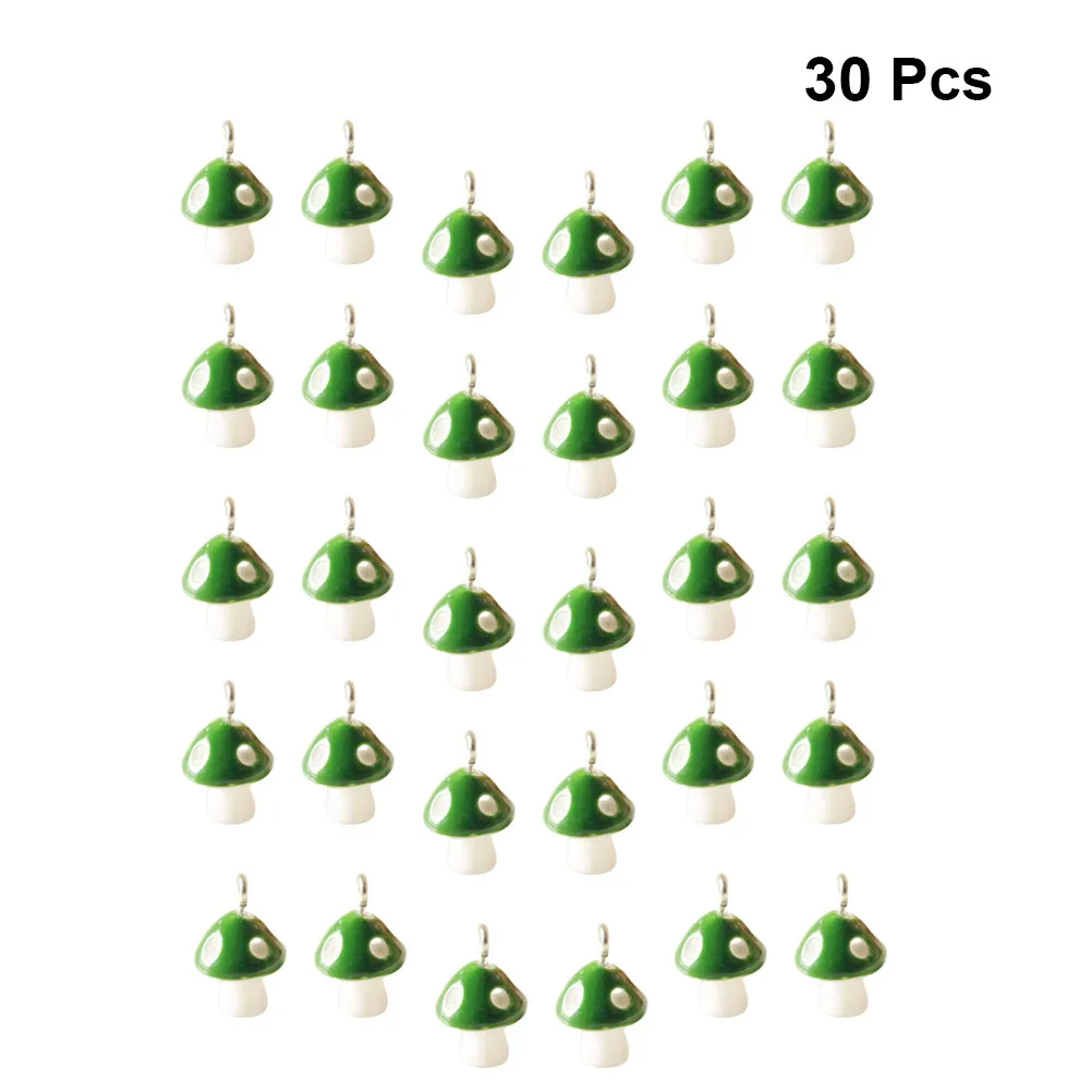 

30 шт. подвесок-грибов из смолы для самостоятельного изготовления, тонкая работа, для ожерелий, браслетов, серег, набор шармов, модные аксессуары для создания украшений