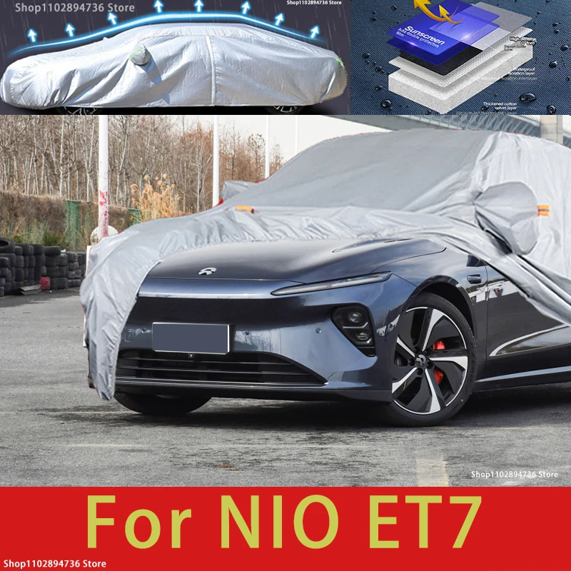 

For NIO ET7 Outdoor Protection Full Car Cover Snow Covers Sunshade Waterproof Dustproof Exterior Car accessories