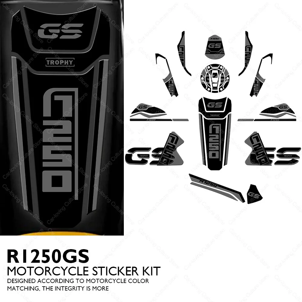 

Motorcycle Tank pad Stickers Protection kit Waterproof Protective Sticker For R1250 GS r1250gs 3D Epoxy Resin Protective Sticker