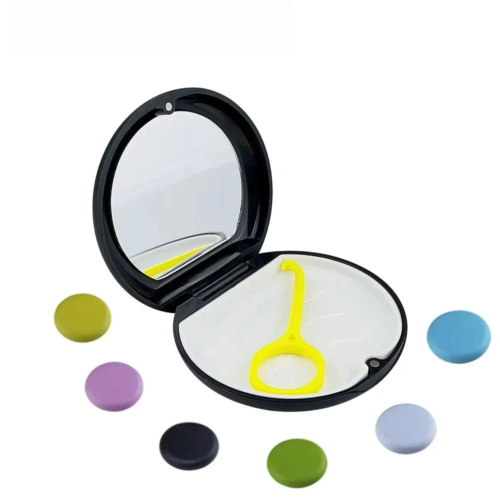 15pcs New Orthodontic Case Dental Retainer Box Fake Teeth Denture Case With Mirror False Tooth Bracket Storage Container 6 Color
