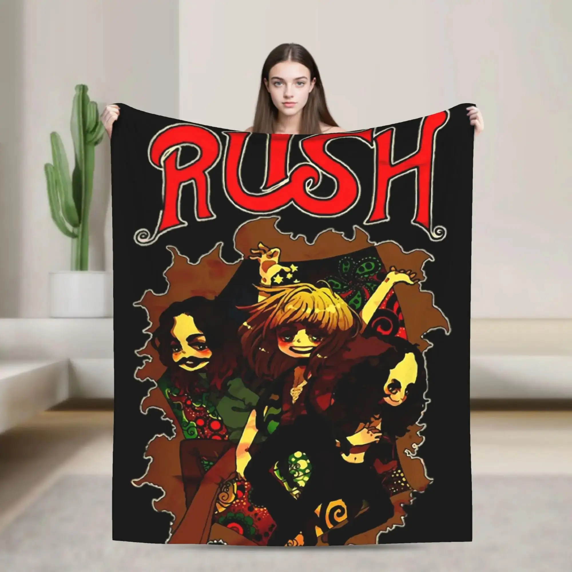 

Плед с рисунком рок-группы Rush, мягкий и теплый, для зимнего домашнего декора, детское покрывало, качественный оригинальный подарок
