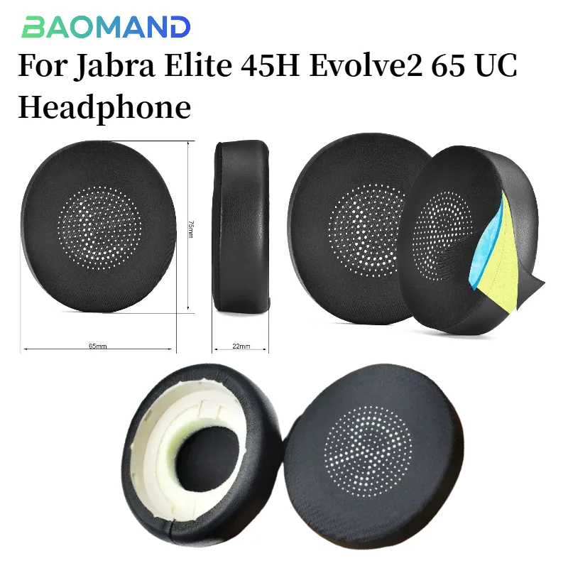 

Replacement Ear Pads for Jabra Elite 45H Evolve2 65 UC Headphones Ear Cushions, Headset Earpads, Ear Cups Earmuffs