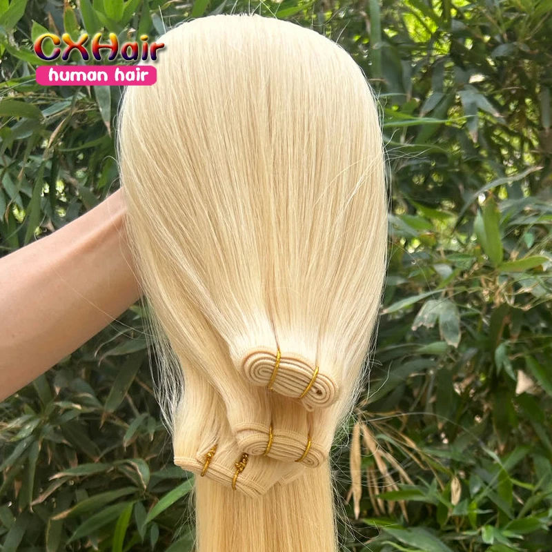 50inch Hair Bundles #613 Blonde Cuticle Aligned Human Hair Weave Raw Virgin Hair Extensions Natural Color High Quality