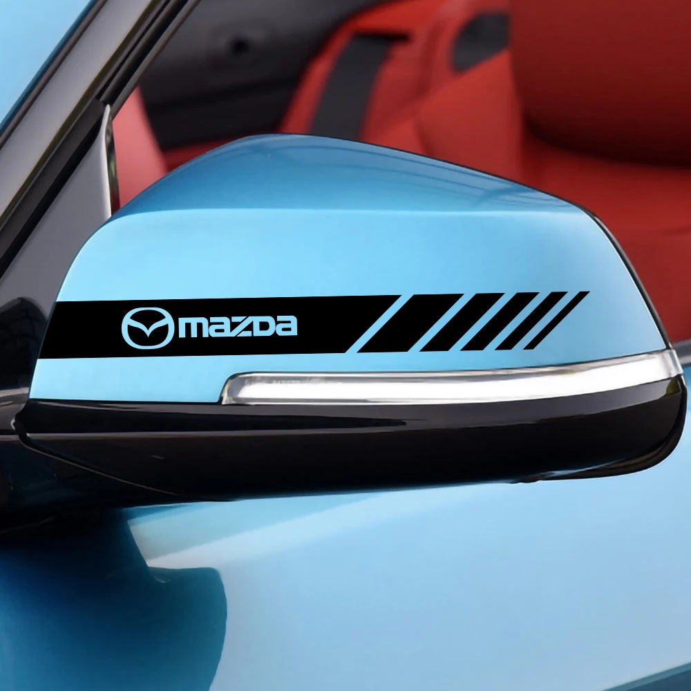 Car Rearview Mirror Stickers Exterior Parts Automobile Vinyl Film Decal Body Badge for MAZDA 2 3 6 Bk CX 5 CX-9 CX-3 MX-5 CX30