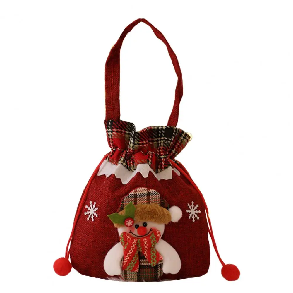 Gift Bags Festive Christmas Candy Gift Tote Bag Xmas Design for Adults Children Kids Create with Drawstring