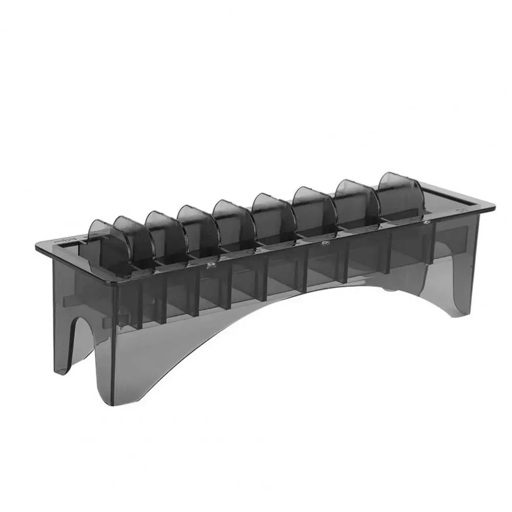Hair Clipper Guard Storage Box With 10 Compartments Hair Clipper Guard Case Transparent Rectangular Guide Comb Storage Box 사물함